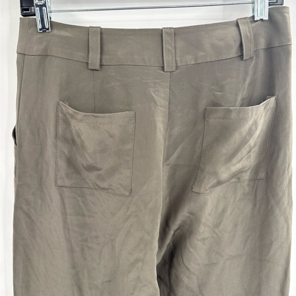 Stone cold fox trousers 100% silk green harem cropped work pants size xs/small - Picture 10 of 16